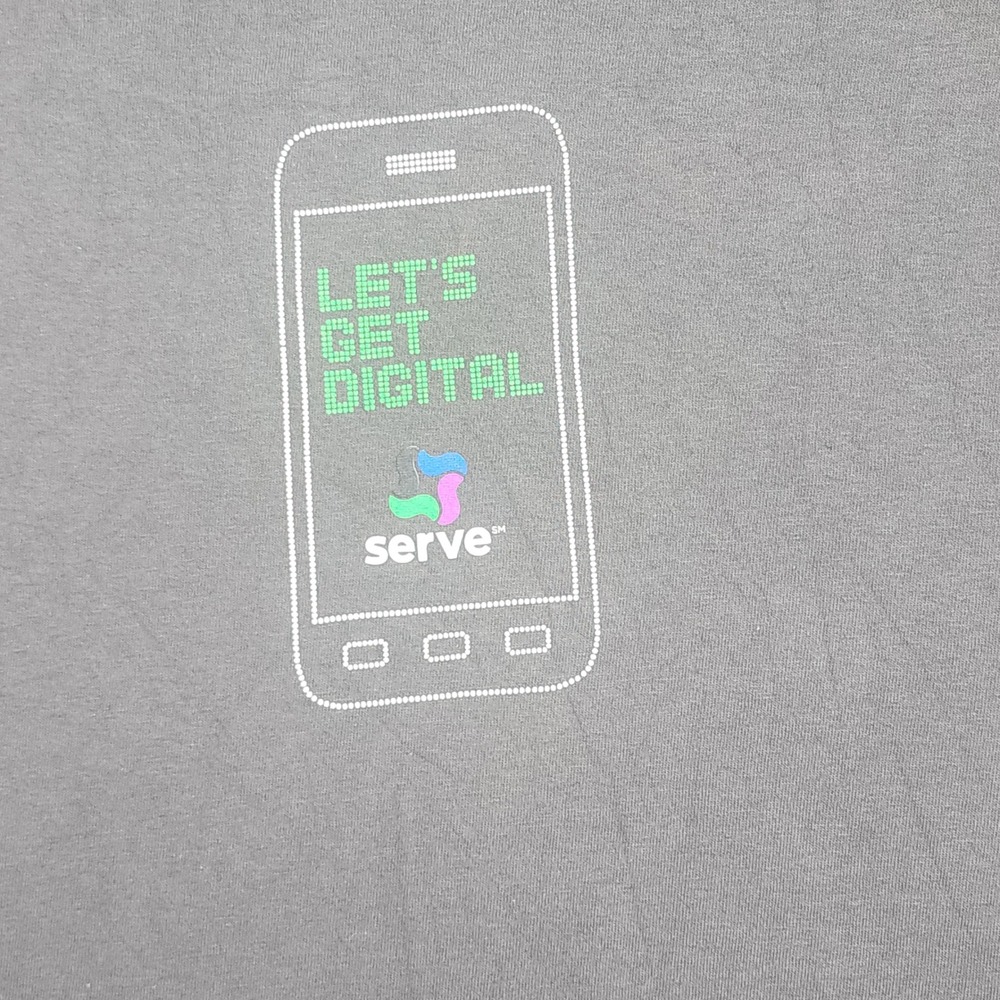 Gildan Serve Let's Get Digital T-Shirt Mens XL Gray Good Orca Graphic Tech Tee